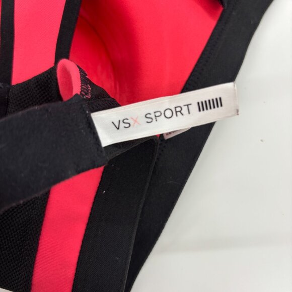 Victoria’s Secret Sport Bra VSX – Neon Pink with Black Trim, Size 34D - Picture 5 of 7